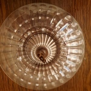2 Vintage pink Depression glass serving platter AND server with handle 2 items